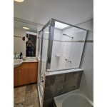 Australia Custom made framed next to bathtub shower screen (1400-1500)*(1400-1500)*1900 Australia Custom made framed next to bathtub shower screen (1400-1500)*(1400-1500)*1900
